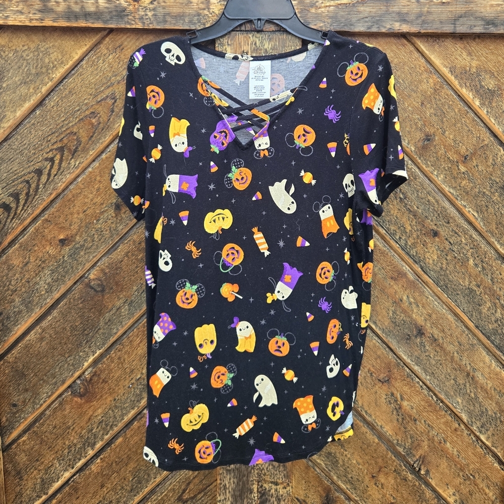 Disney Parks Mickey & Friends Halloween Ghosts V-neck Tshirt - Picture 2 of 7